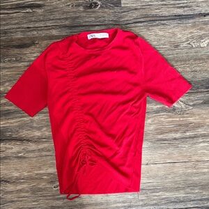 Zara Bold Red Knit Top